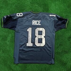 Sidney Rice Seattle Seahawks Reebok Authentic Stitched NFL Jersey Size 50 Blue